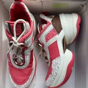 Michael Kors Olympia trainers in Pop orange